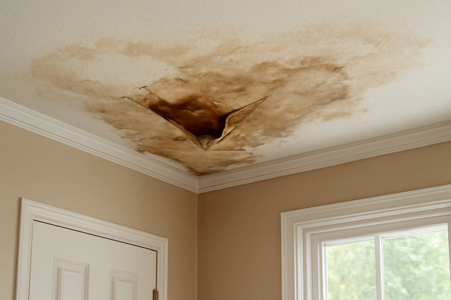 Ceiling Water Damage Repair in Hartfield, VA