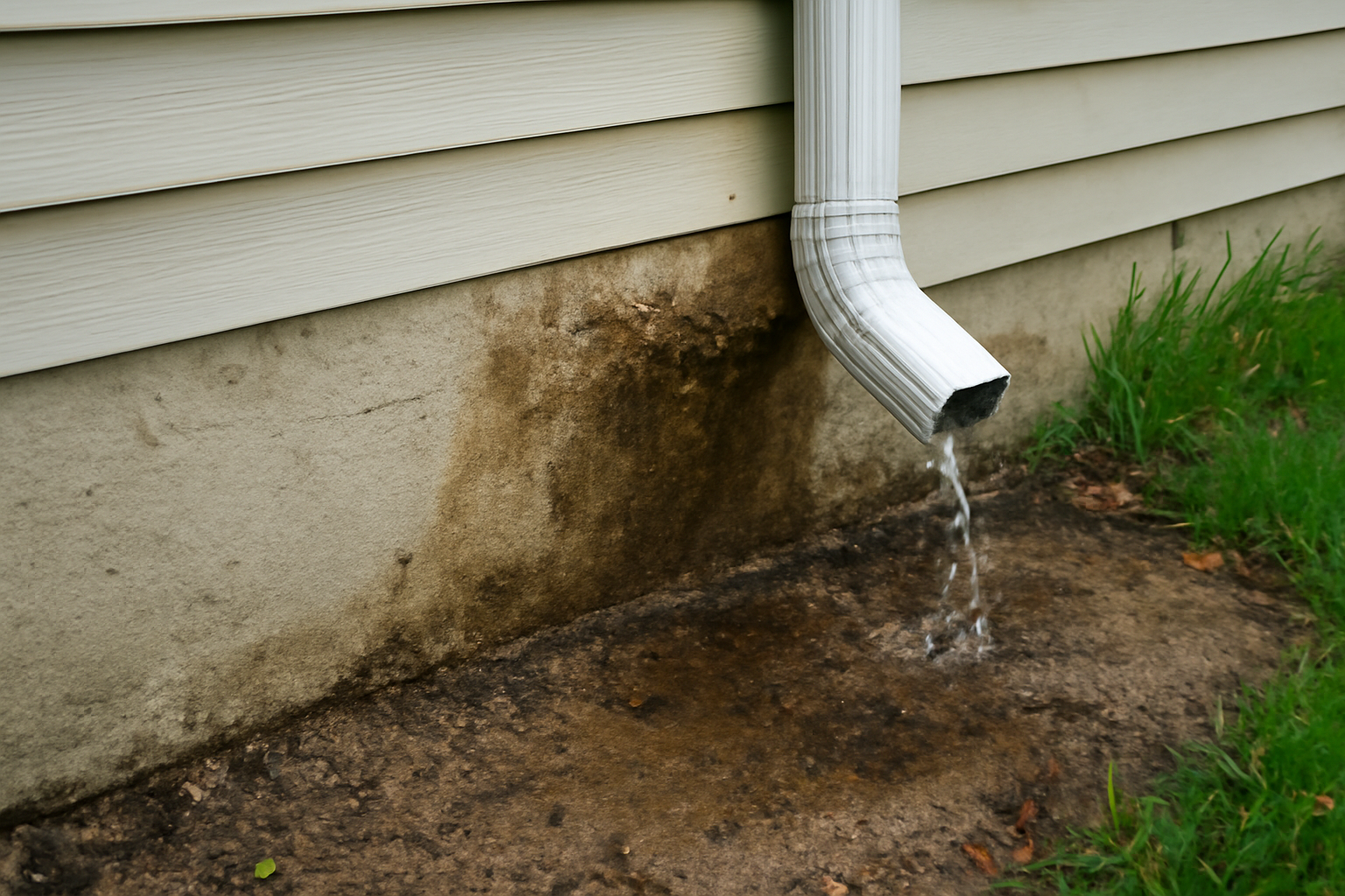 Downspout Failure Water Removal in Camden, NC