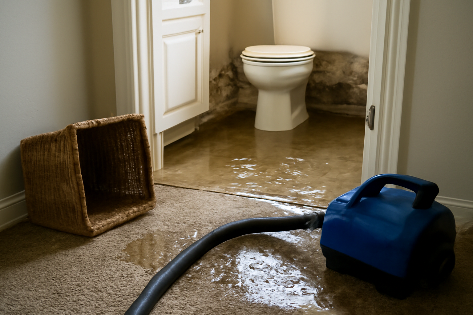 Toilet Overflow Water Removal in James Terrace, VA