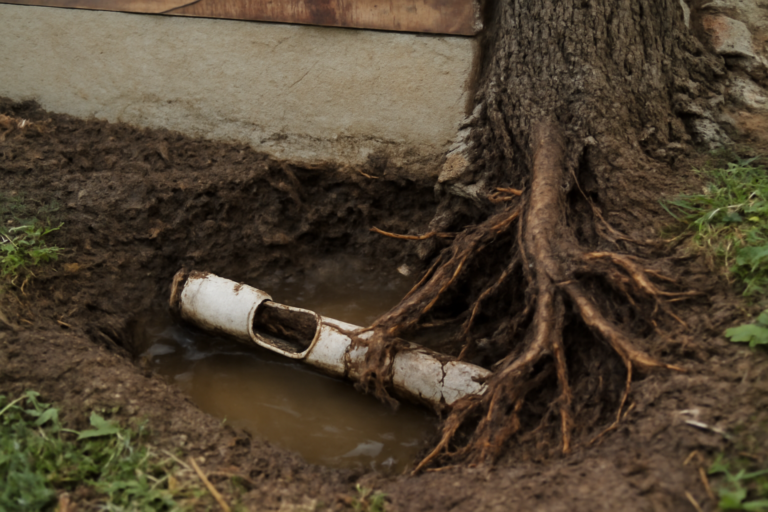 Tree Root Pipe Damage Water Removal